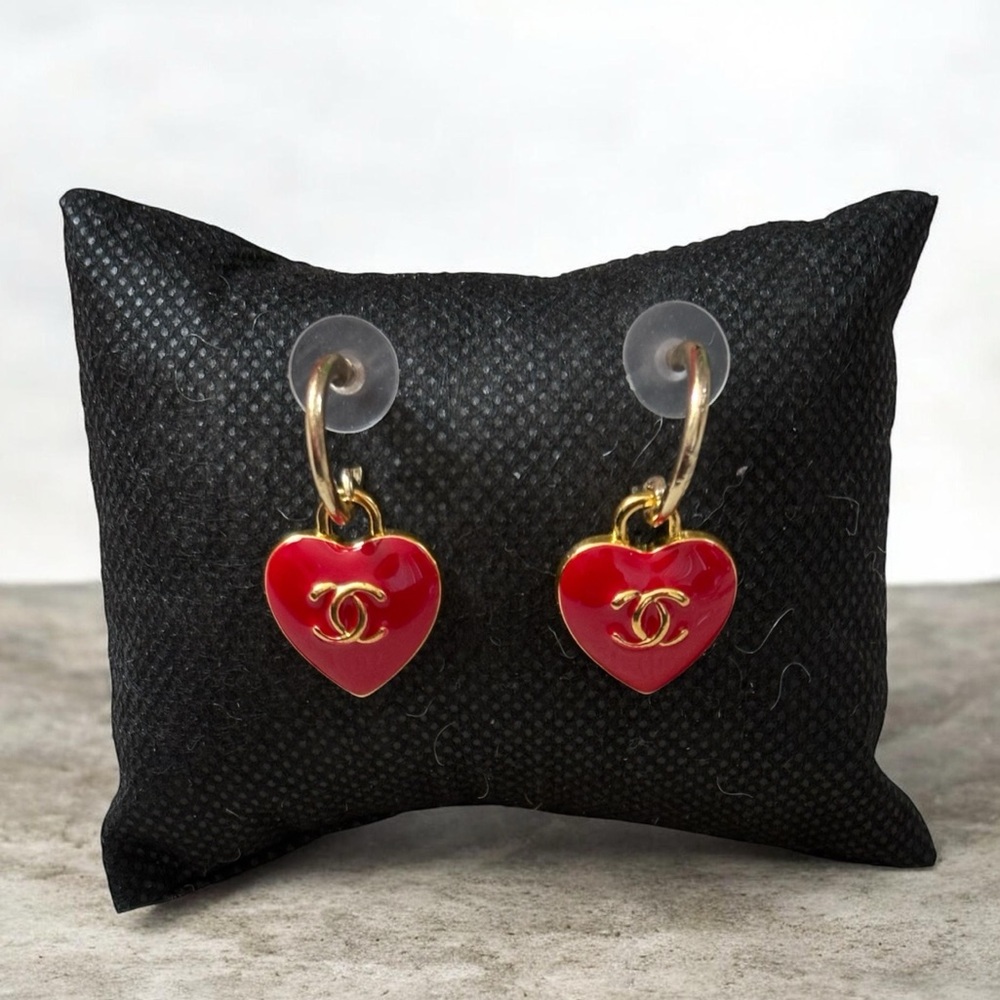 Upcycled Stamped Drop Earrings